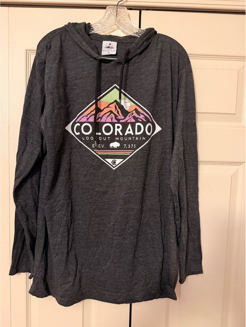 Prairie Mountain XL Colorado Hooded Long Sleeve T-Shirt in F